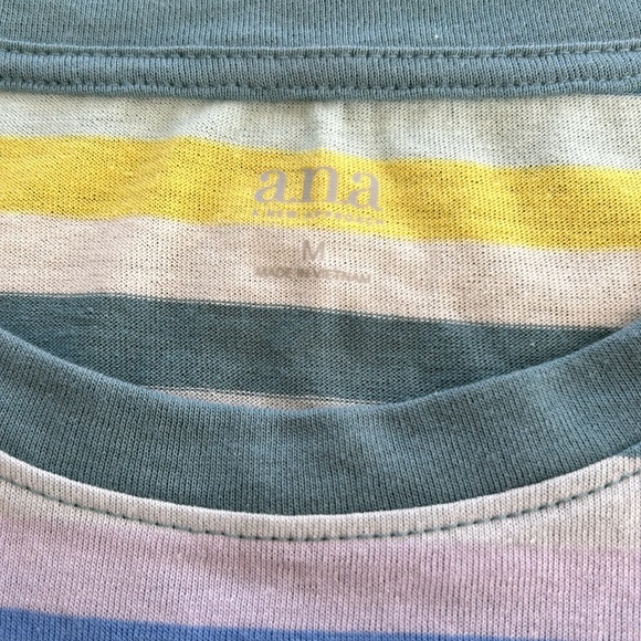 a.n.a Women’s Striped Pullover Short Sleeve T-shirt Medium NWT Beautiful & Soft - Picture 4 of 9